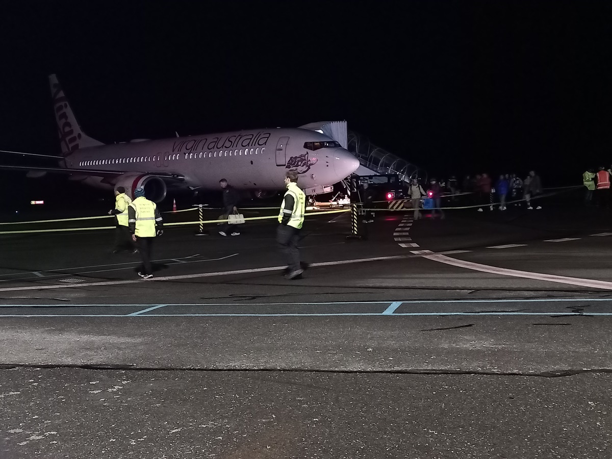 Passengers exit the plane at Invercargill Airport. Photo: Toni McDonald