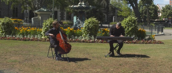 Kris Baines and Andrew Joyce, the principal cellist from the New Zealand Symphony Orchestra....