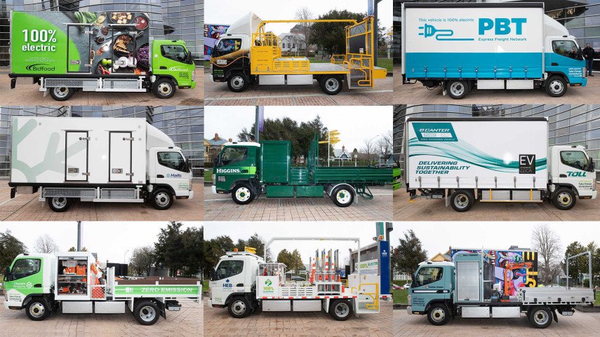 Nine battery electric trucks have hit the roads in Christchurch. Phioto: Newsline