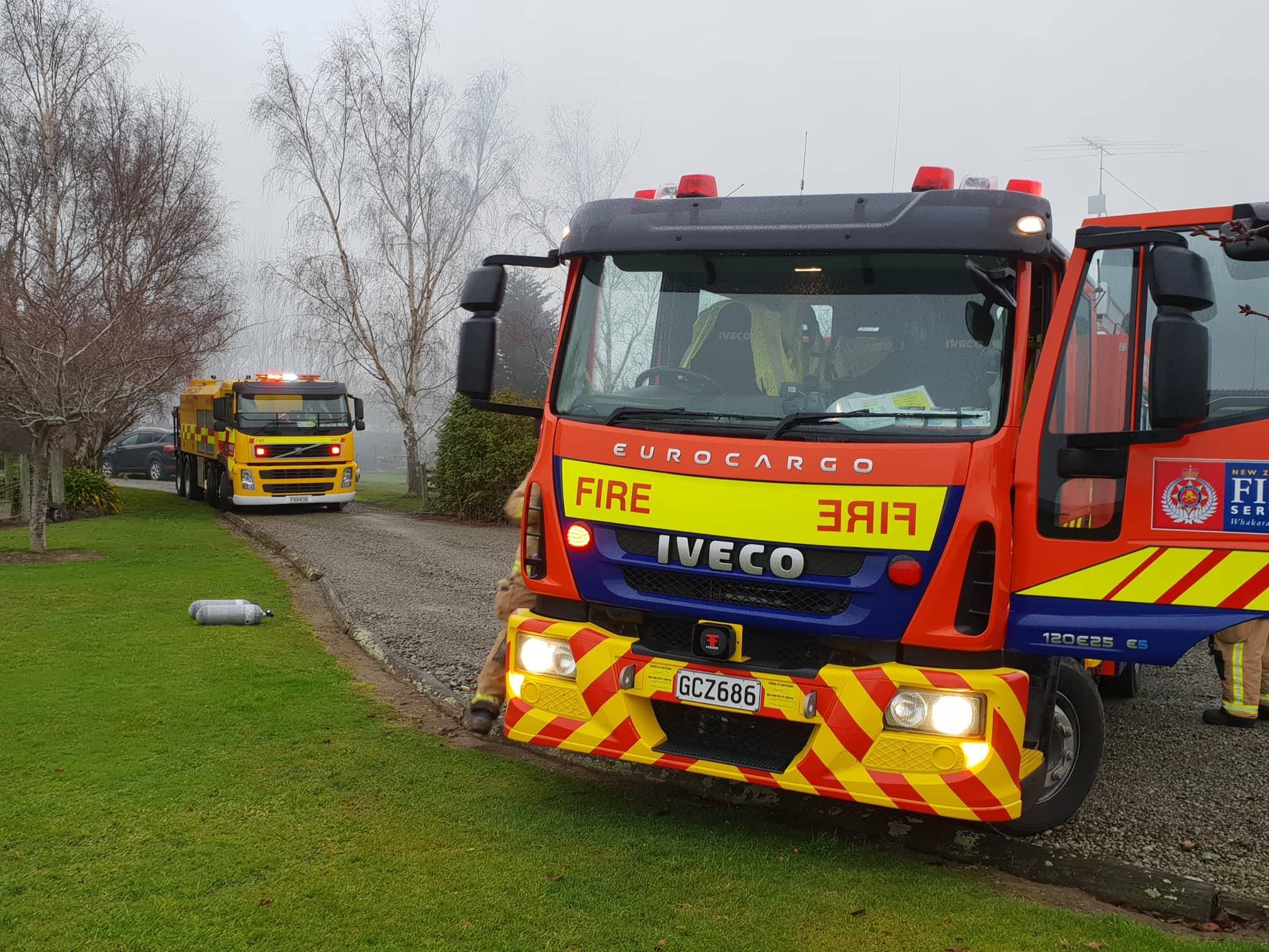 Fire appliances at the scene. Photo: Supplied