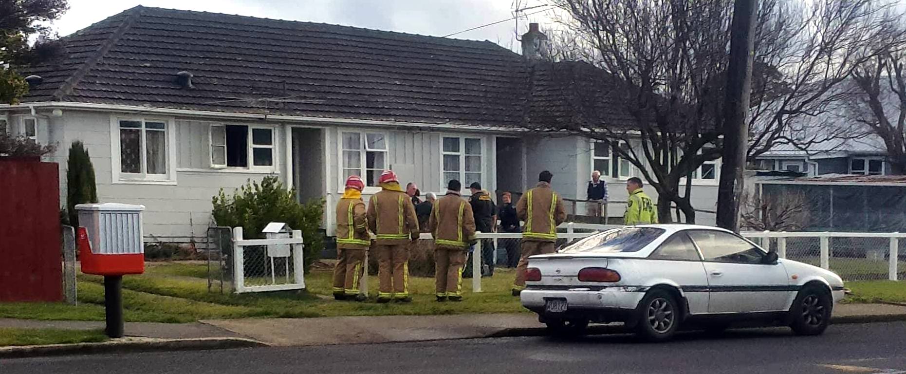 Emergency services at the scene in Mosgiel this afternoon. Photo: George Block