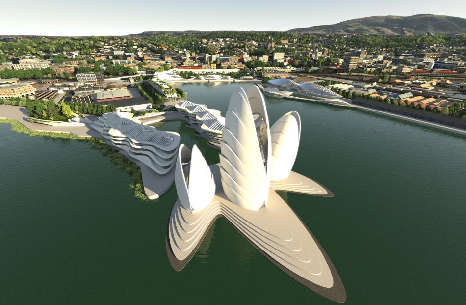 Dunedin's harbourside vision. Image: Animation Research