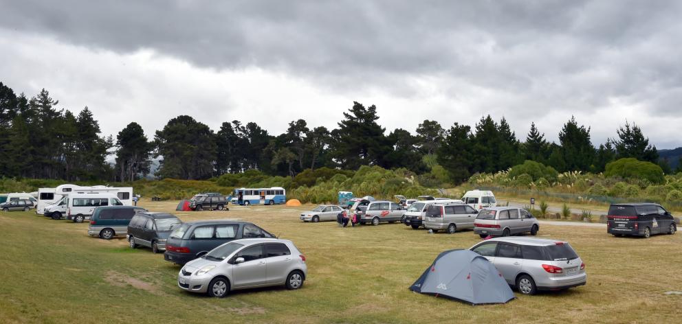 Freedom campers at Warrington Domain.