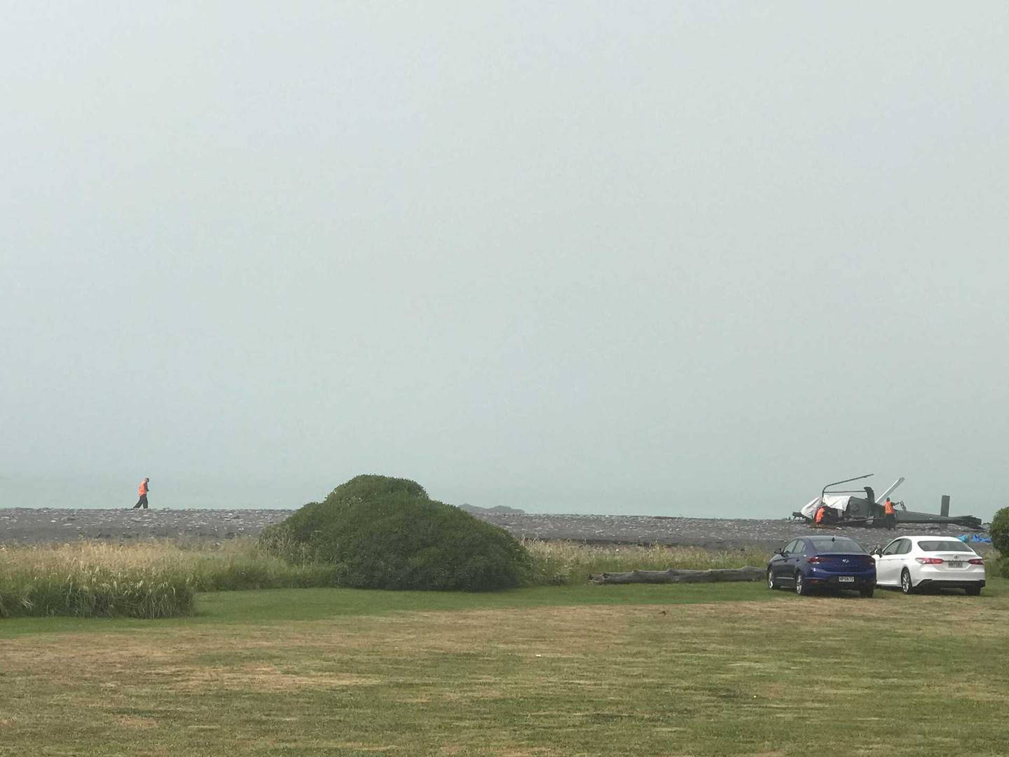 Investigators on the scene at Kekerengu. Photo: Anna Leask