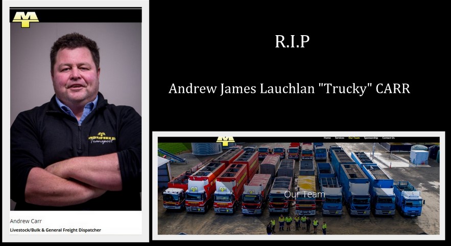 A Facebook post celebrating the life of Andrew James Lauchlan (Trucky) Carr. Image: Facebook