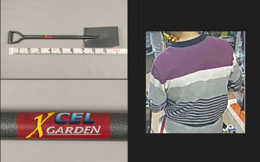 Investigators are seeking a grey tracksuit, a distinctive patterned sweater and a metre-long Xcel...