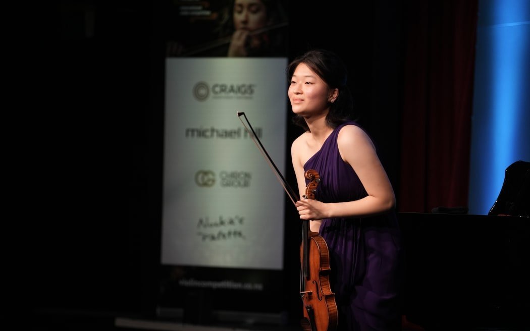 Jenny Jin at last year's Michael Hill International Violin Competition. Photo: RNZ