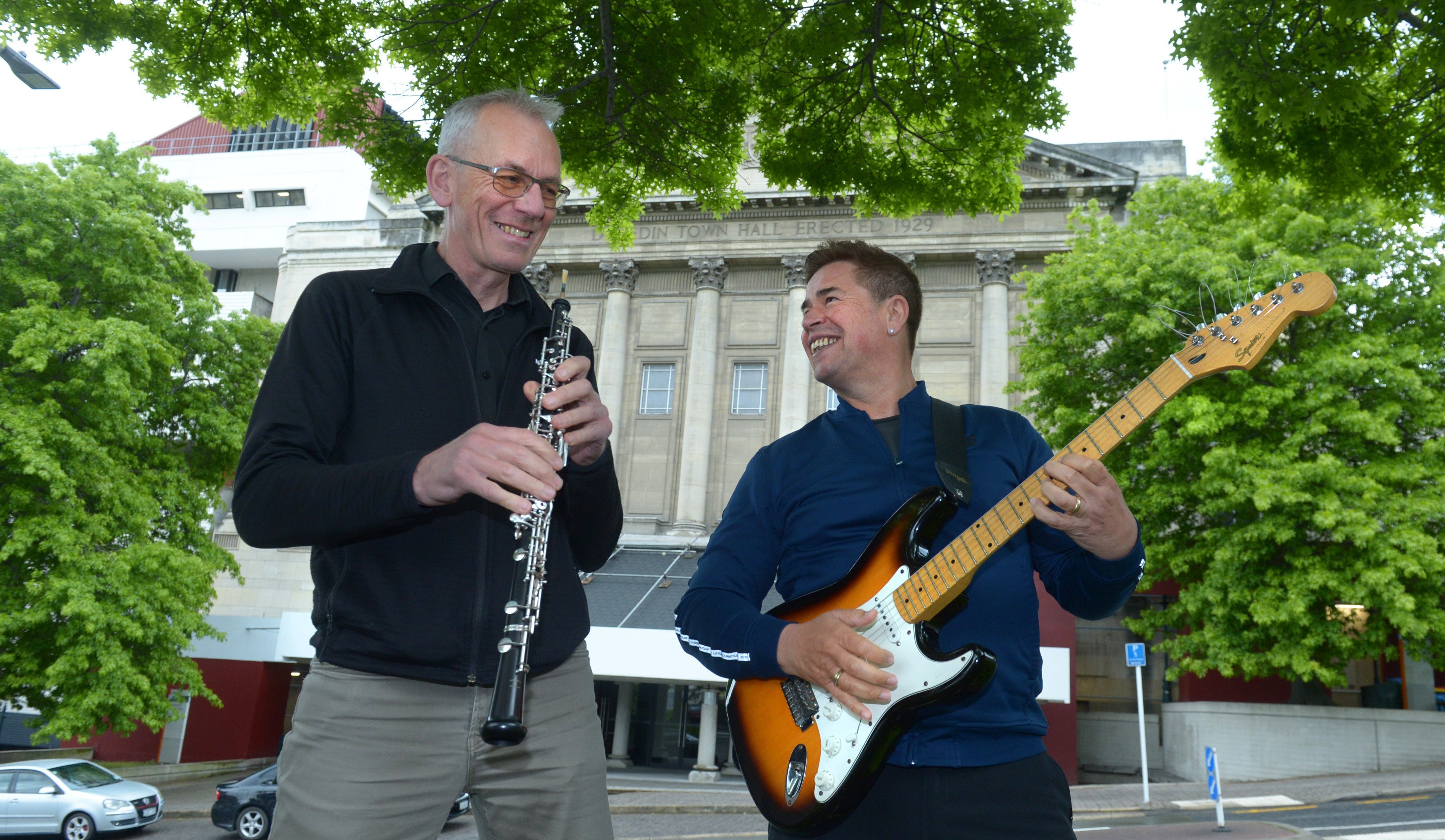 Nick Cornish (left) and David Harrison are looking forward to performing together in the Dunedin...