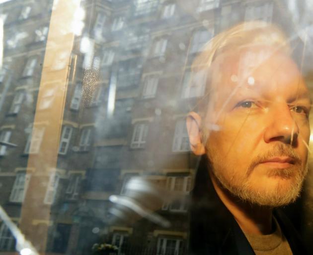 Julian Assange is serving a 50-week sentence in a London jail for skipping bail. Photo: AP