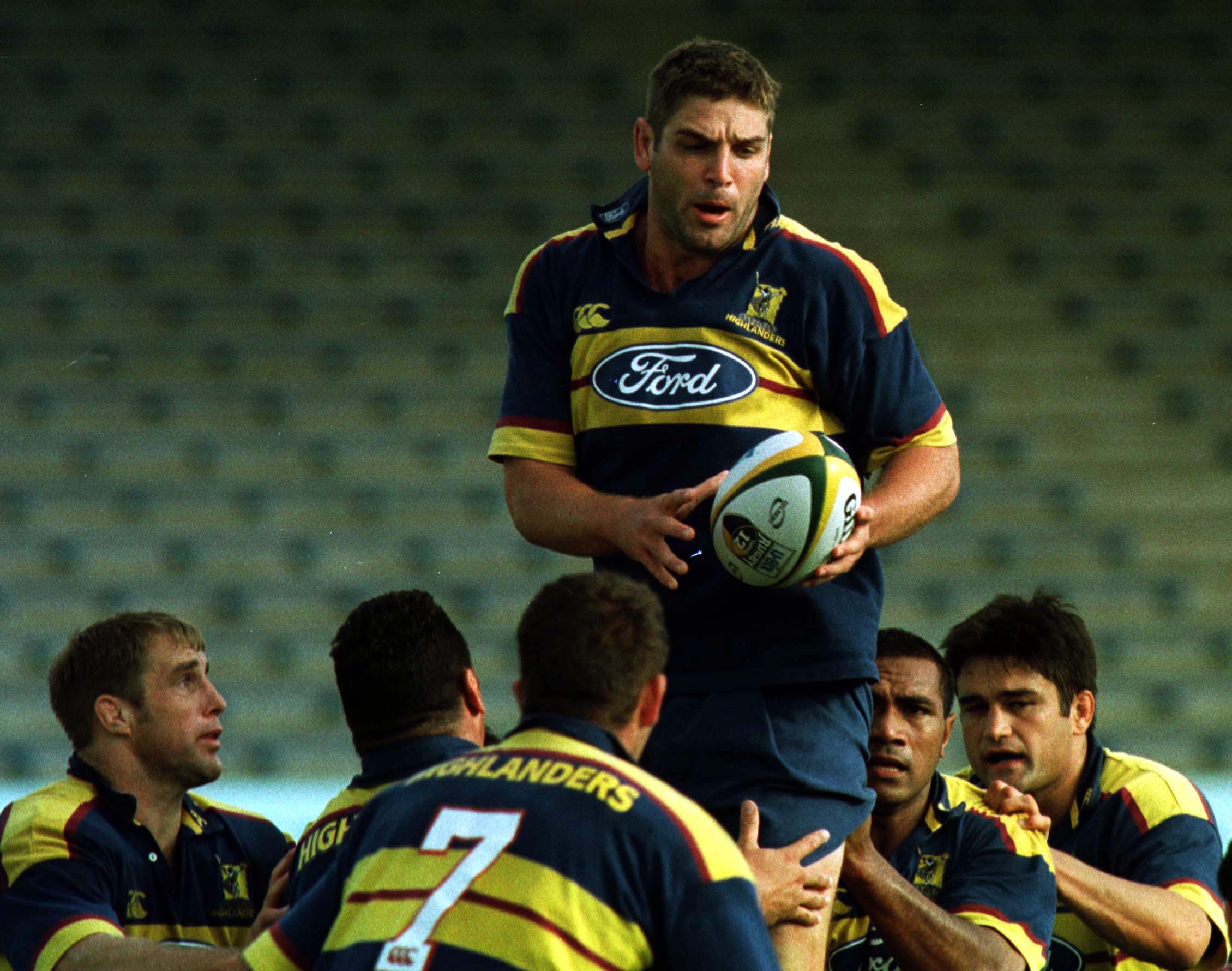 Blaikie trains with the Highlanders at Carisbrook in 1999. Photo: ODT files