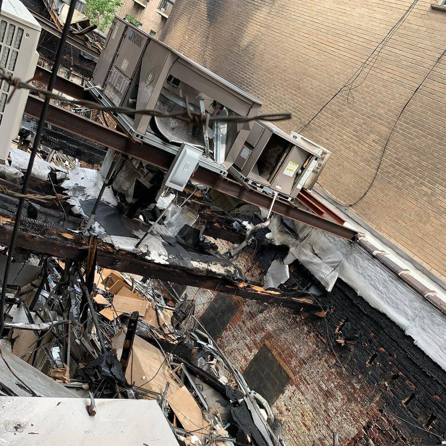 The apartment was completely destroyed. Photo: Instagram