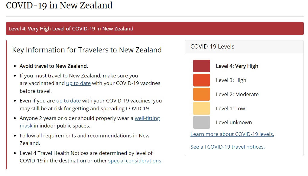 us travel advisory new zealand