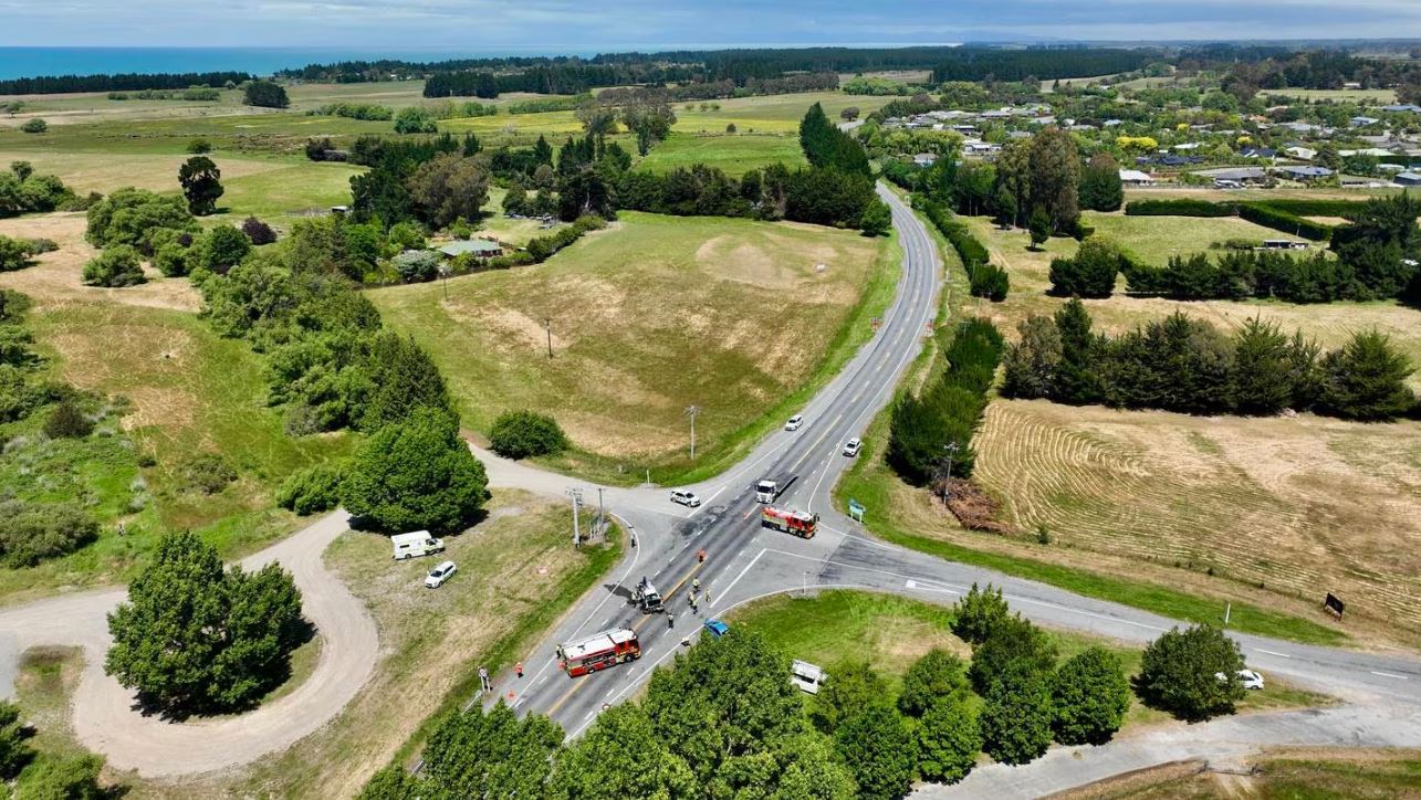 State Highway 1 near Mill Road, Leithfield, has reopened. Photo: George Heard