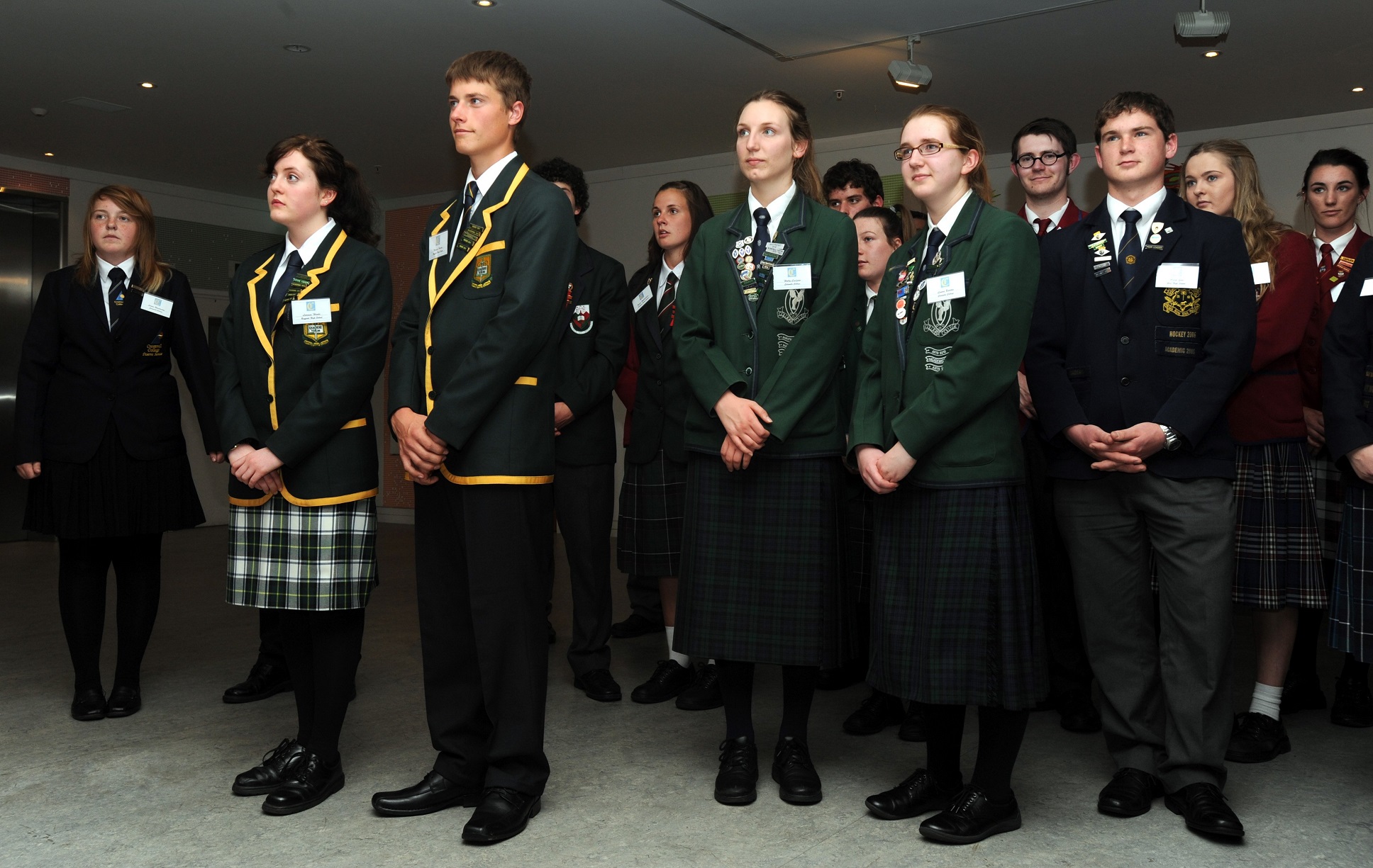 Class Act 2012 recipients listen to the Prime Minister's speech during the Class Act 2012 event...