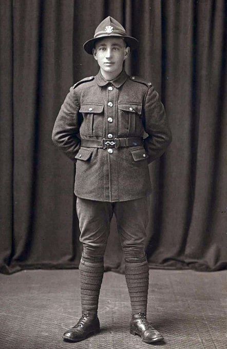 Otago Infantry Regiment D Company member Mr Lyders before he went to Europe, to become part of...