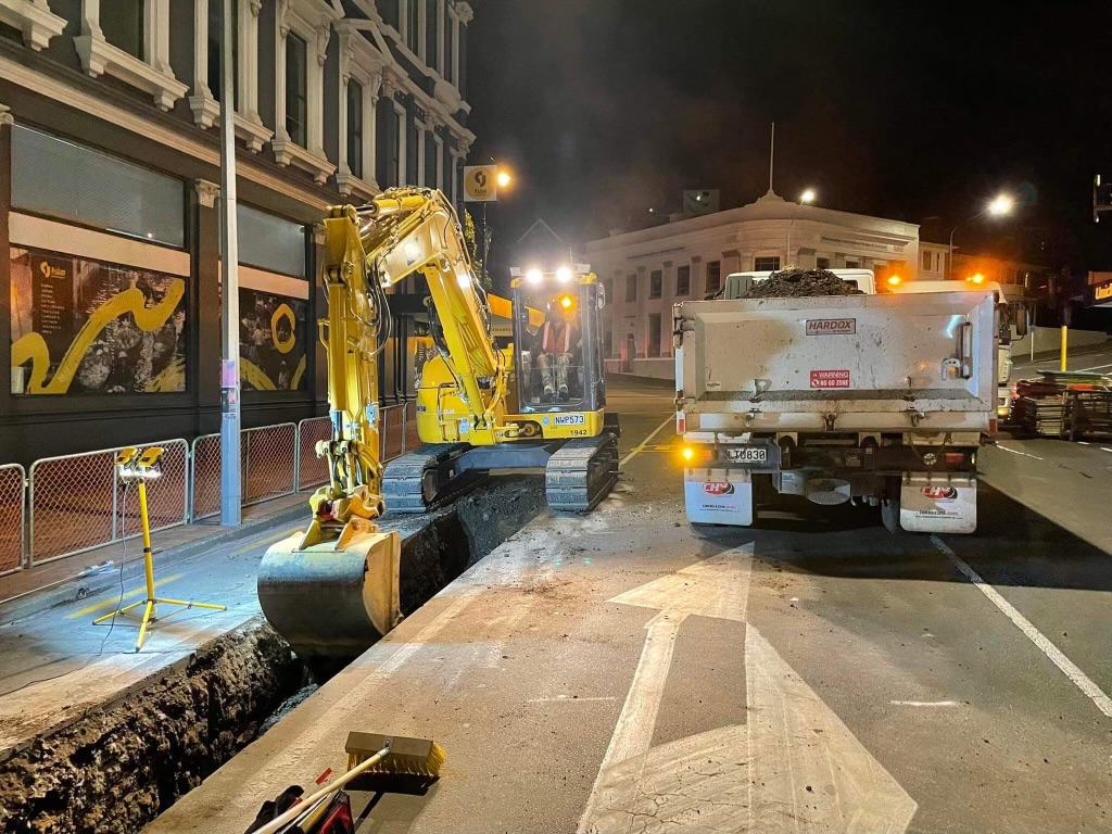 Work under way in Frederick St. Photo: DCC