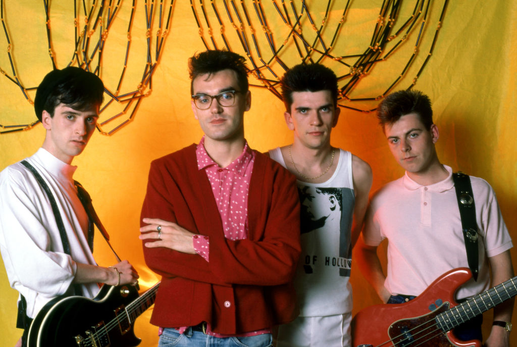 The Smiths - (L-R) Johnny Marr, Morrissey, Mike Joyce and Andy Rourke - pose for a photo before a concert in Detroit in 1985. Photo: Getty