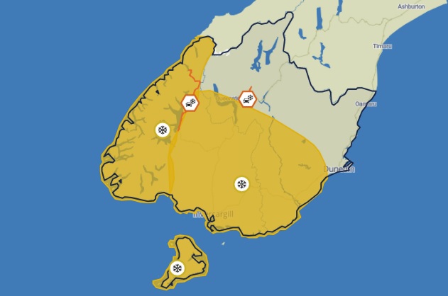 MetService has issued heavy snow watches for parts of the South as a winter storm looks set to...