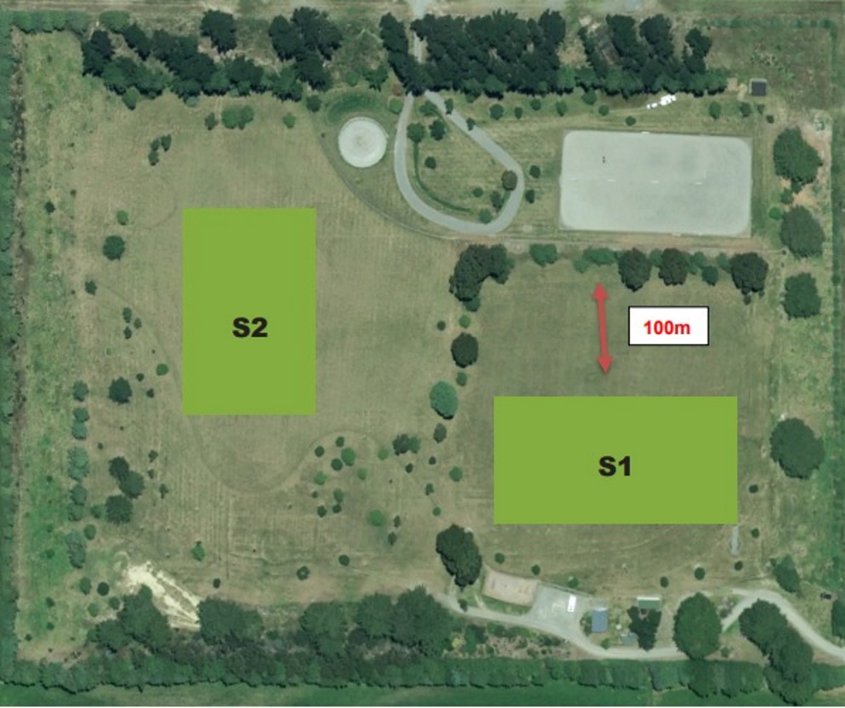 An image showing the equestrian area at the Cust Domain (top right), with the possible location...