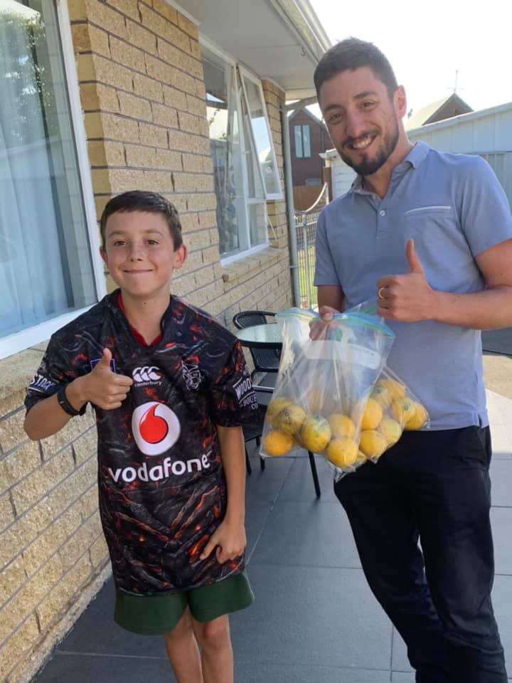 Connor Stewart was given a brand new Warriors jersey by Halswell-Hornby-Riccarton Community Board...