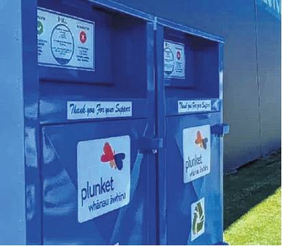 Plunket clothing bins like these in Christchurch have been removed in Ashburton. PHOTO: BEST NEW...