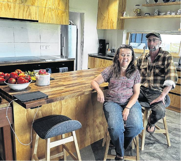 Sarah Clayton and Steve Williams in their passive house. PHOTO: SUSAN SANDYS