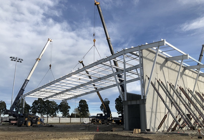 The framework for the roof was put up in may. Photo: Selwyn District Council