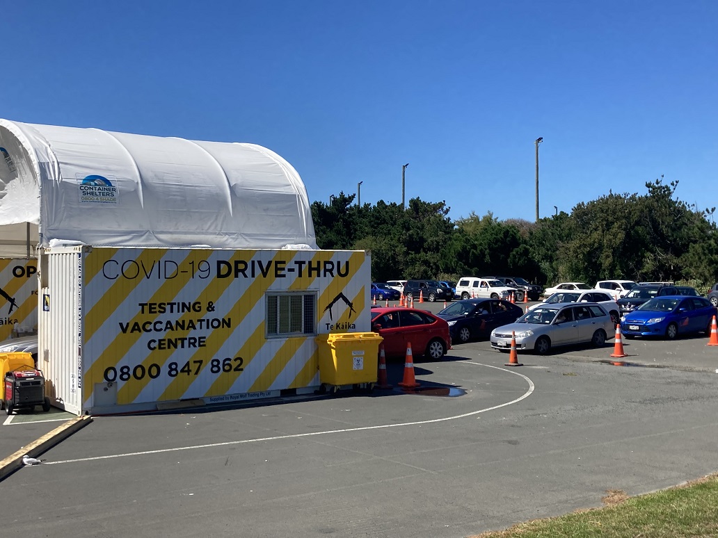 Te Kaika’s vaccination centre in Victoria Rd, Dunedin, this afternoon. Photo: Stephen Jaquiery