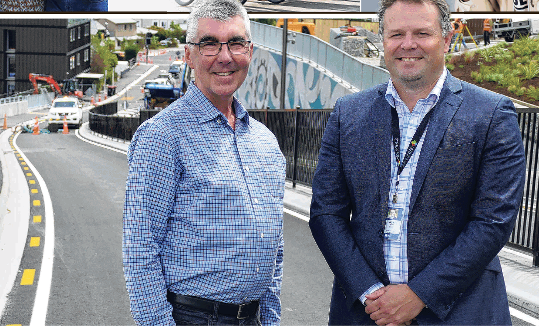 Pictured on Queenstown's infamous arterial road - which opens today - are the council's...