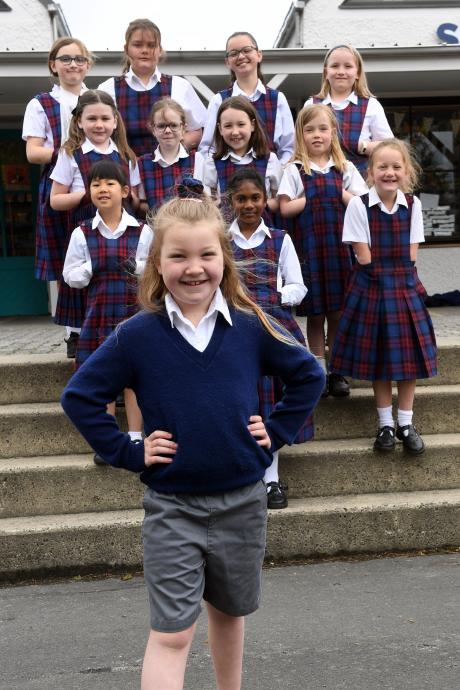 Modelling the shorts she is now allowed to wear is St Francis Xavier School pupil Kayleigh Dryden...