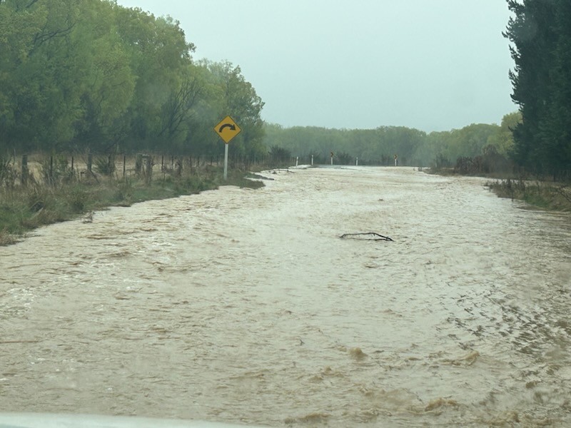 The Kyeburn River Road closed mid-morning on Friday. Photo: CENTRAL OTAGO DISTRICT COUNCIL 