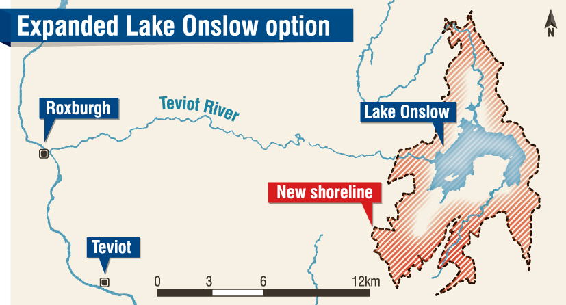 A map shows one possible expansion of Lake Onslow if it is to become a pumped hydro scheme to...