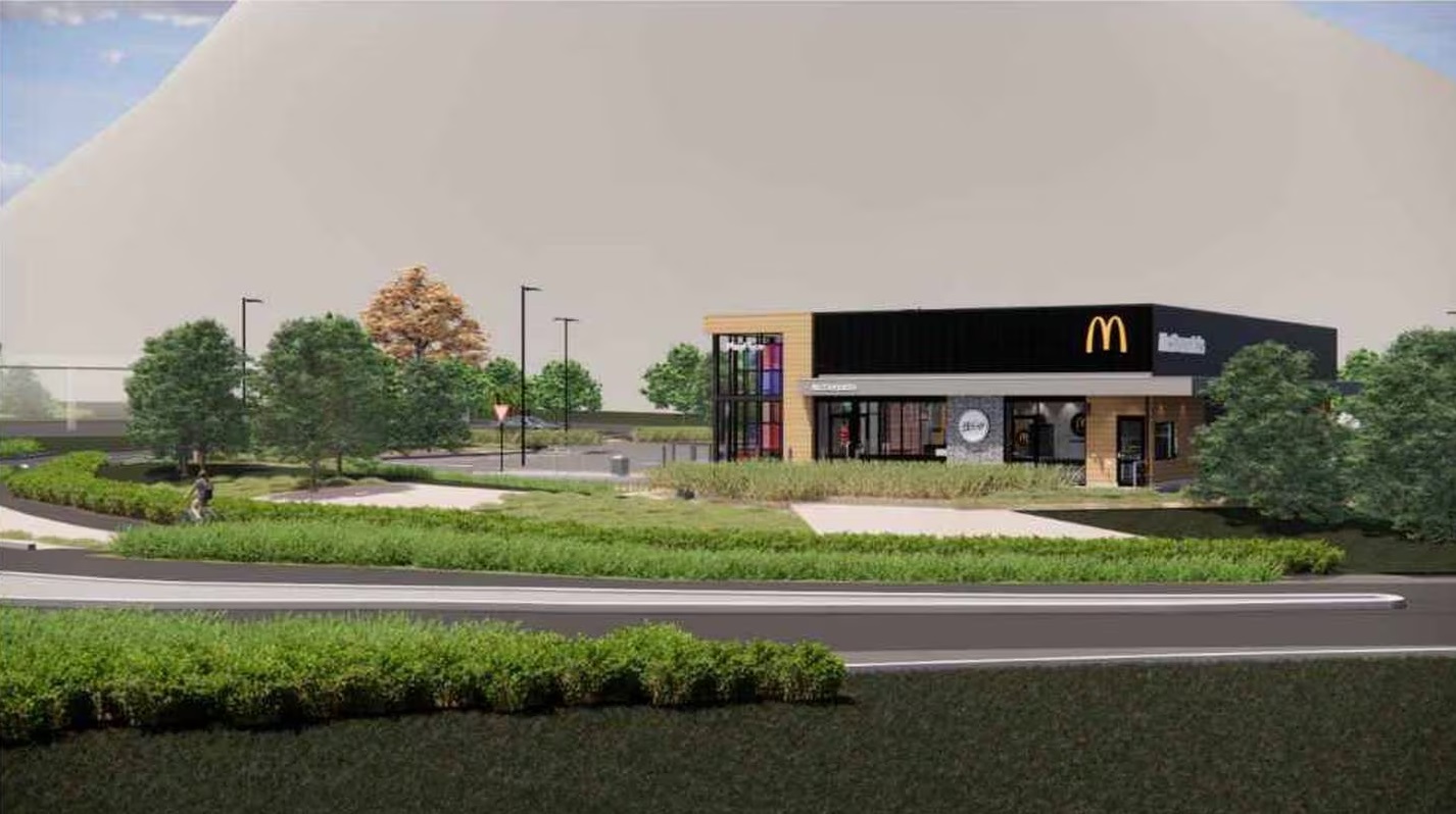 The McDonald's restaurant is planned to be built at the foot of Mt Iron. Image: Supplied