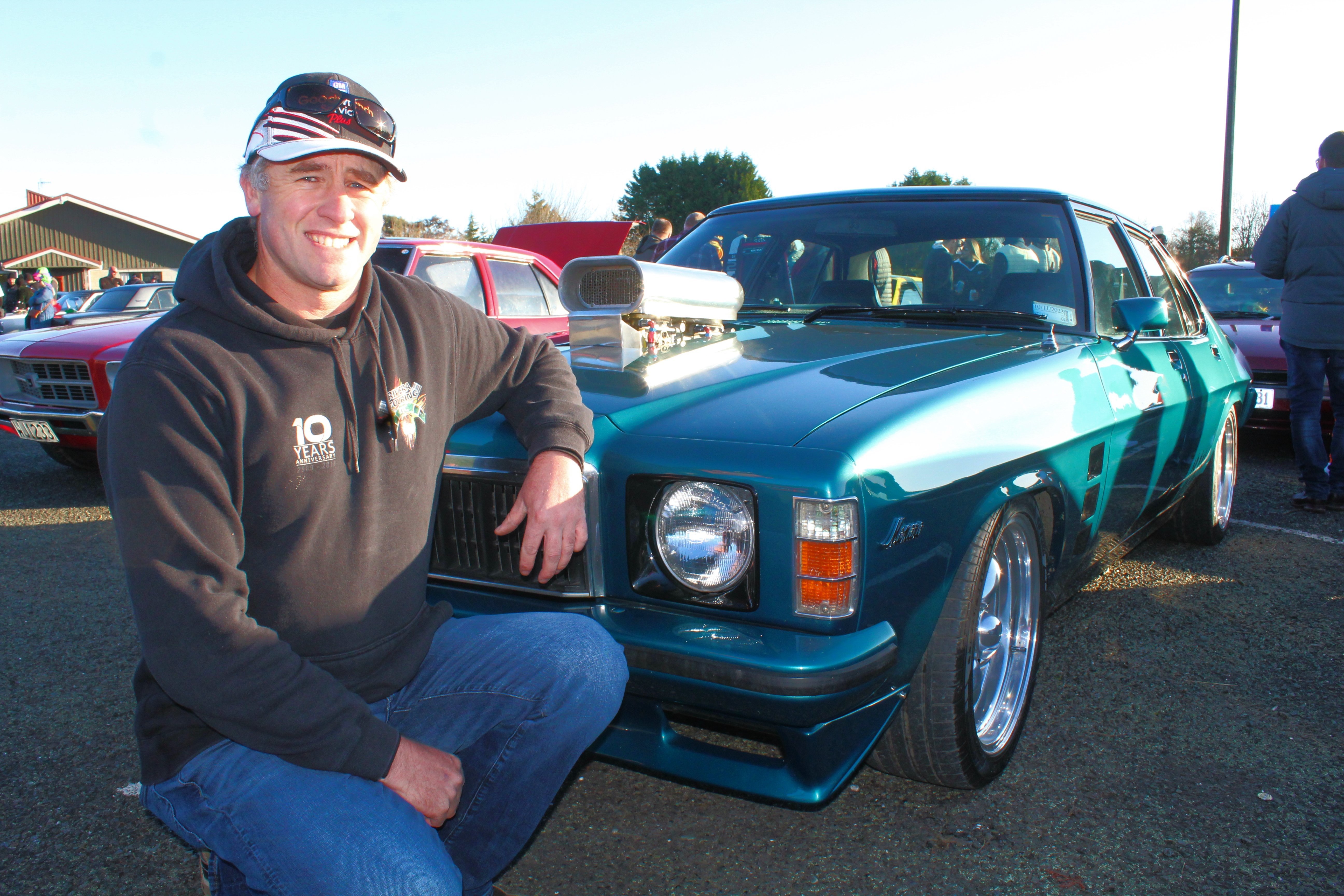 Mark Dobson prepares to take his 1977 Holden Monaro on the annual Aussie Crawl car rally to Te...