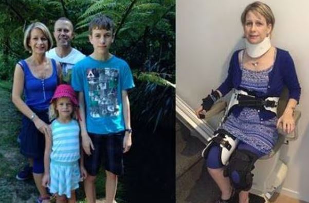 Dr Rachel Palmer and family before she was confined to a wheelchair. She became bedridden and...