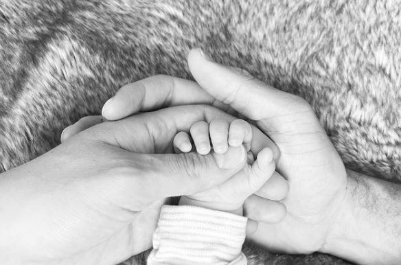 Dame Sophie Pascoe posted this image on Instagram to announce the birth of her first child. Photo...