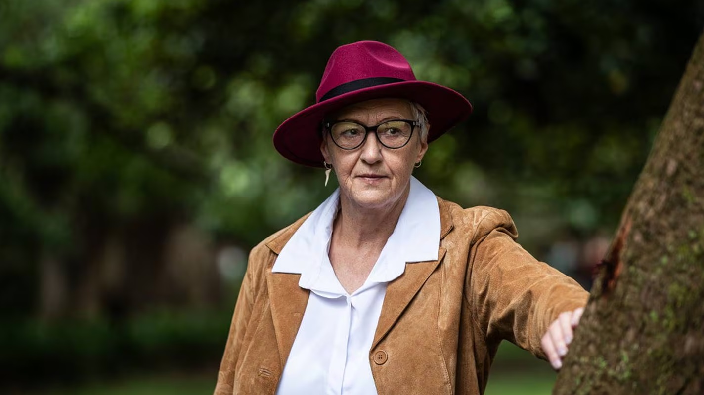 Judith Hobson was punched during the protest in Auckland in March last year. Photo: NZ Herald