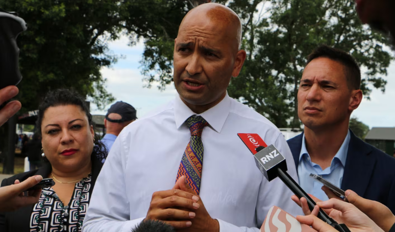 National MP Tama Potaka is representing the government at the national hui. Photo: RNZ 