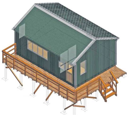 The design for the new hut. Image: supplied 