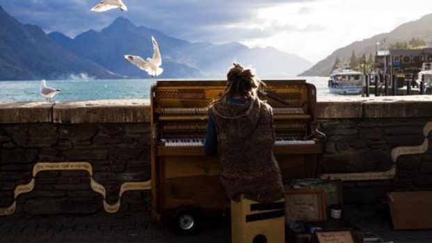 Queenstown busker AJ Hickling has been diagnosed with advanced cancer. Photos: Supplied