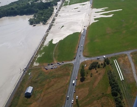 The Rangitata River on Saturday afternoon. Photo: Timaru District Council via Facebook