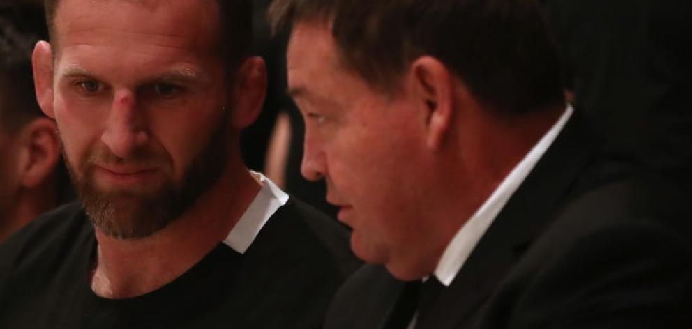 Kieran Read (left) and Steve Hansen. Photo: Getty Images