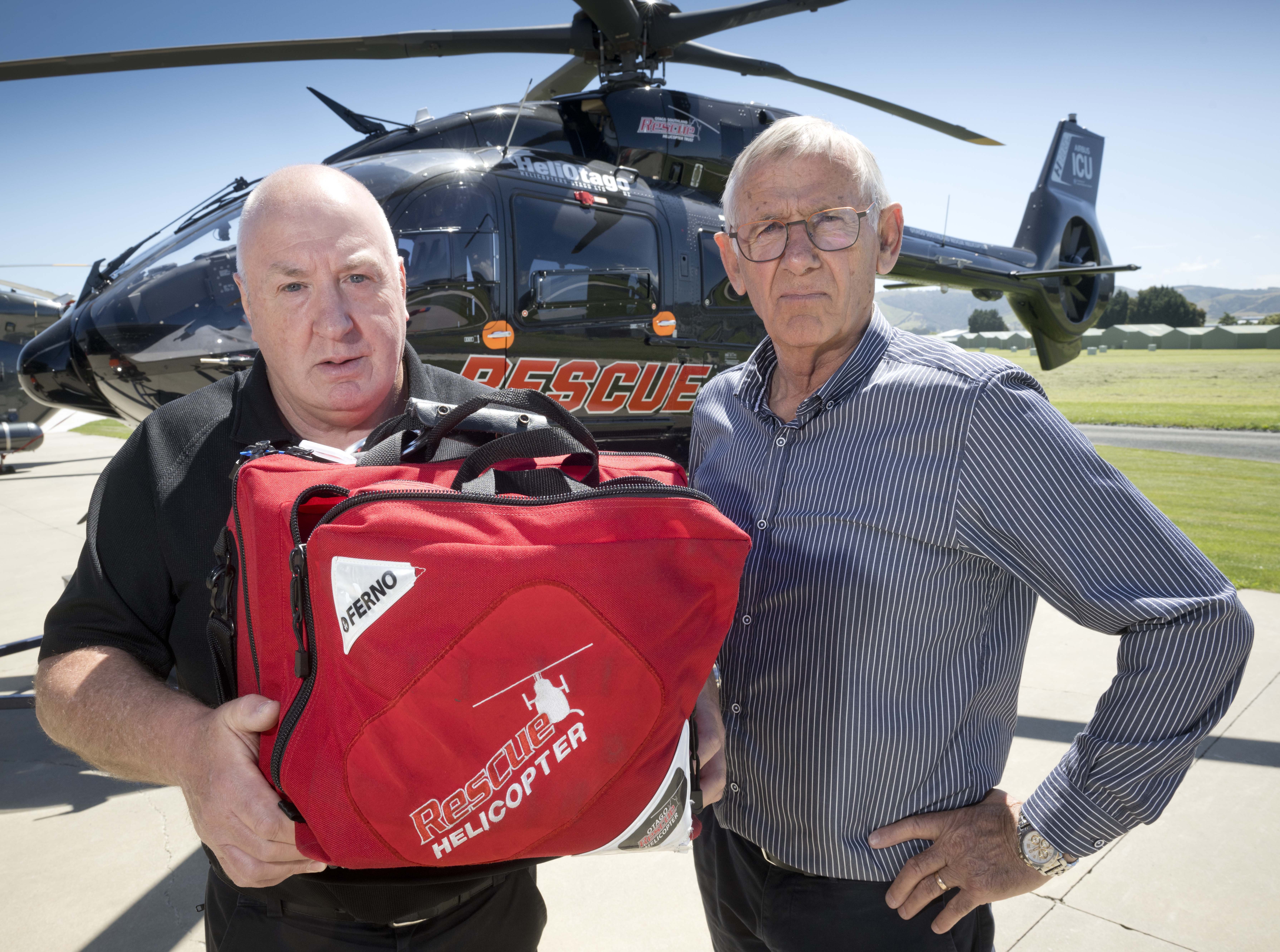 Helicopters Otago senior paramedic Shayne Henry (left) and chief executive Graeme Gale were angry...