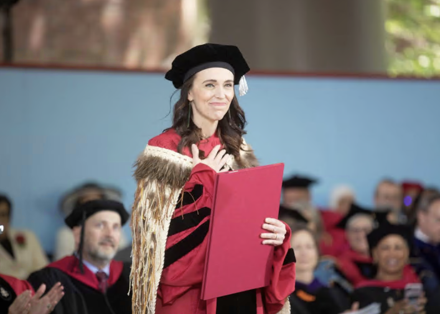 Dame Jacinda Ardern holds two fellowships at the Harvard Kennedy School and another at Harvard...