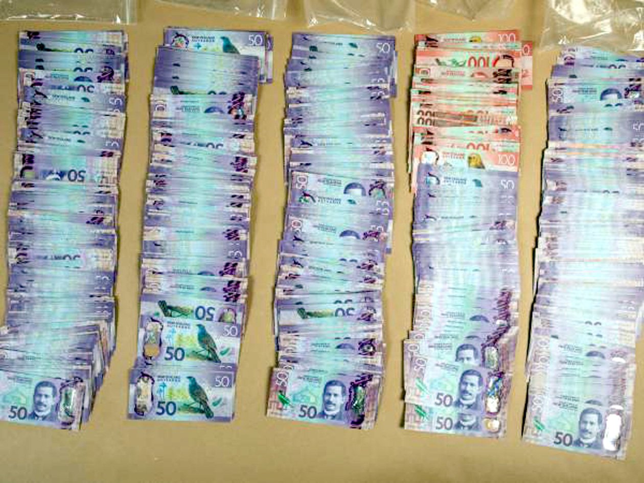 More than $60,000 worth of cash was seized.