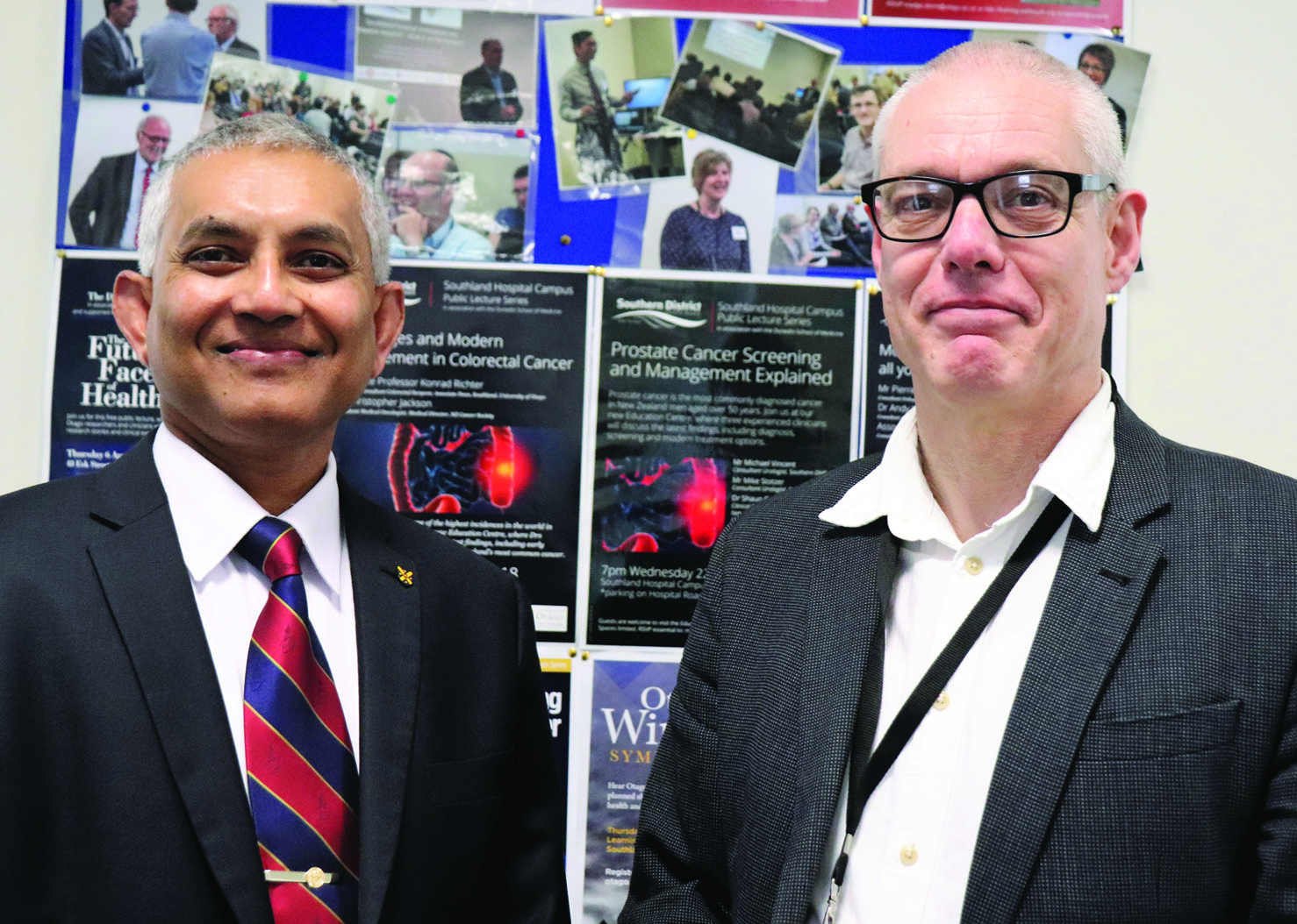 From left: Dean of Otago Medical School Professor Rathan Subramaniam with Associate Professor...