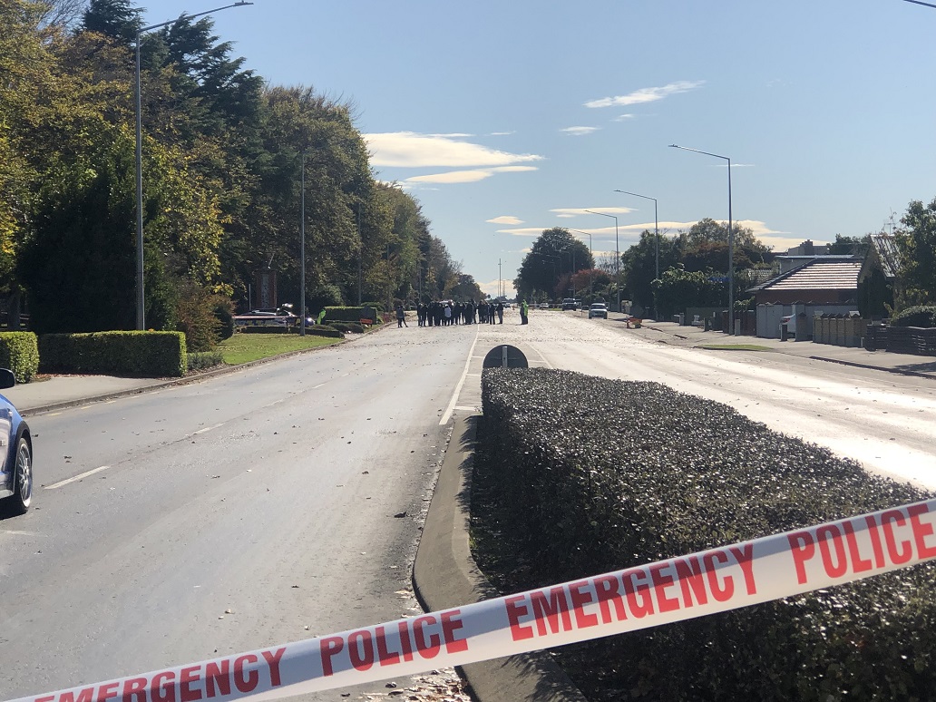 The crash happened on Queens Drive near the entrance to Queens Park on Friday afternoon. PHOTO:...