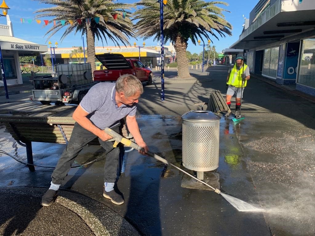 Mauger has shown he is not afraid to get his hands dirty. Photo: Supplied