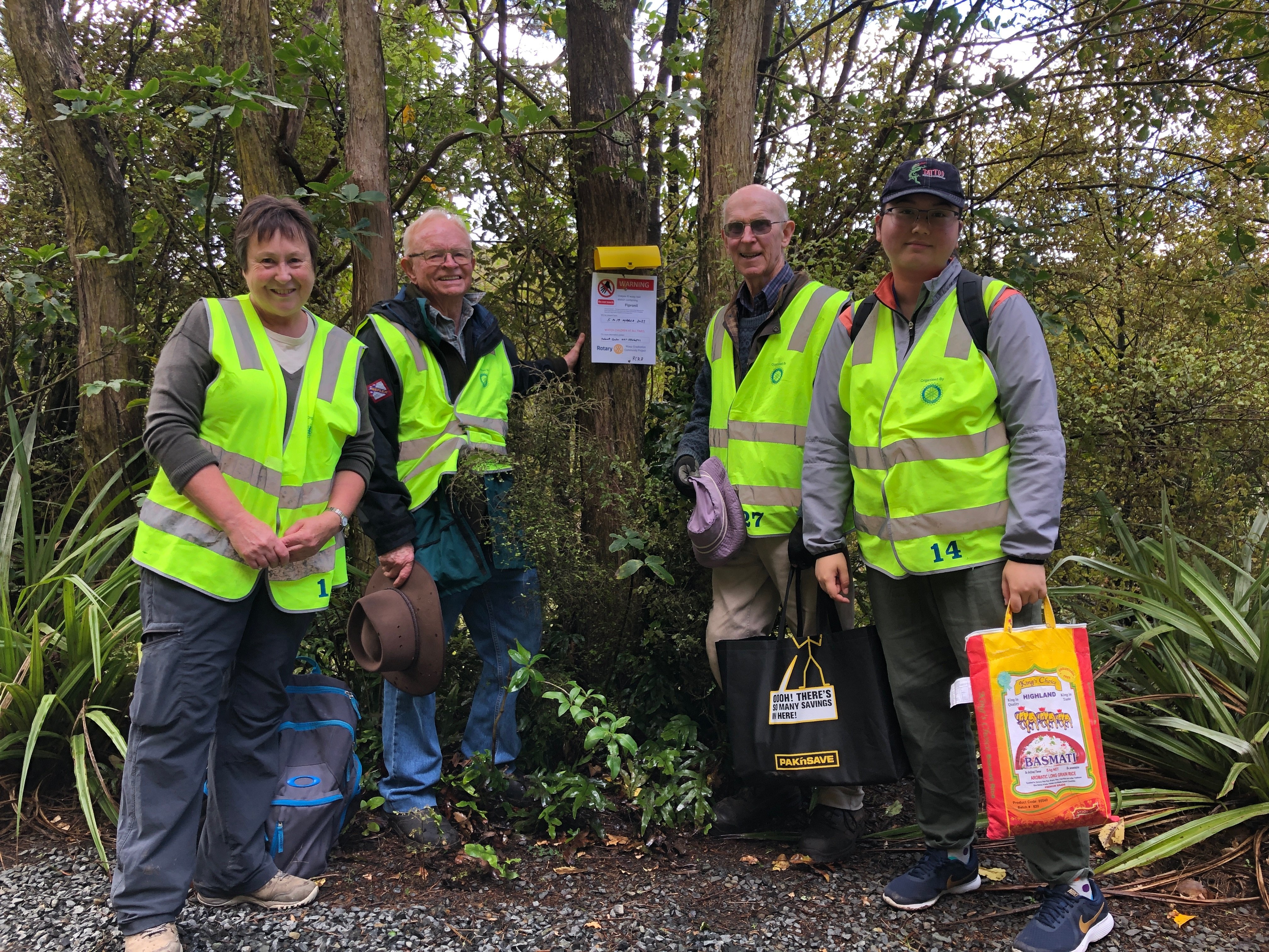 Community service . . . Rotary Dunedin members (from left) Fiona Nyhof, John Henderson, Don...