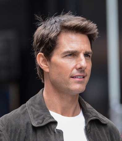 Tom Cruise on the set of the movie 'Oblivion' at the Empire State Building in New York City in...
